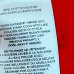 EXPRESS  Oversized Red V Neck Long Sleeve Pullover Sweater Arm Stripes Size SP Photo 6