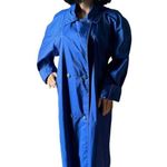 Vintage 80's Raingear Royal Blue raglan Sleeves Raincoat size 10 Photo 4