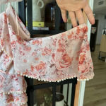 La Maison Talulah midi gown pearls Dress black tie wedding gala floral beaded Pink Size 4 Photo 5