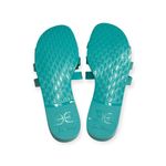 Sam Edelman ⌘ Bay Jelly Flat Slide Sandal ⌘ Rio Blue ⌘ 10 ⌘ Shiny Comfy Glam ⌘ Photo 10