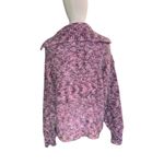 Free People Stellar Knit Pullover Sweater Pink Boucle Collared Button Size Large Photo 6