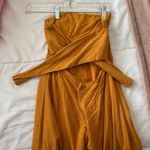 Strapless Orange Mini Dress Photo 2