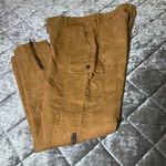 Chaser women’s Cargo Pants ankle Zip Pockets soft brown small casual preppy Photo 5