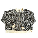 Old Navy  Leopard print full zip cropped sweatshirt, Size L. EUC Photo 0