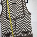 Chico's Chevron Nadja Taupe & White Sweater Vest by Chico’s Size 2 (US 12/L) Photo 6