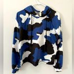 Elan  Sweatshirt Hoodie Camo Lightweight Blue Black White Soft Comfy Size S Photo 0