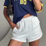 Princess Polly Women's White Linen Shorts Photo 3