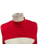 Lovers + Friends  Viana Top Red Long Sleeve‎ Cut Out Neckline Size XS Photo 4