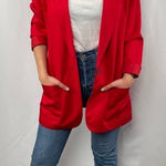 Lord and Taylor One Button Blazer in Red Size 8 Petite‎ Photo 0