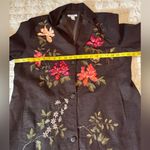 Dress Barn 100%Silk Floral Embroidered Long Coat Size 1X Photo 10