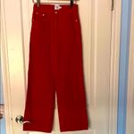 Princess Polly Wide Leg Jeans in Vivid Red Photo 4