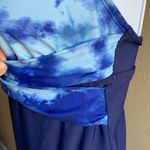 One Piece Sexy tie dye / watercolor criss cross keyhole bust detail swimsuit Photo 3