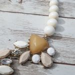 Vintage Necklace Statement Cream, Beige and Muted Orange Photo 3