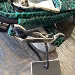 Aimee Kestenberg  Green Snake Embossed Leather Crossbody Bag with Silver Hardware Photo 2
