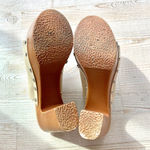 ZARA Studded Chunky Platform Heels | Ivory Size 9.5 Photo 9