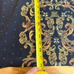 Robert Graham Doreen Black Gold Sheath Collar Neck Sleeveless Silk Dress Large Photo 4