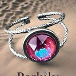 Handcrafted sparkly ring made with Swarovski crystal adjustable fit Silver Photo 1