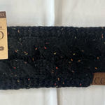 C.C colorful Confetti winter Warm Furry lined Ear Warmer headband Nwt Black Photo 0