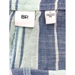 Nordstrom BP Women's Boyfriend Stripe Pajama Shorts In Green Yucca Emmy Stripe‎ Large NWT Photo 2