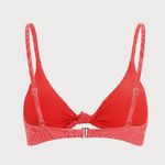 Berlook Jacquard Knot Bikini Top ONLY 62 Red Size XS Photo 5