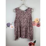 American Eagle  Outfitters Pink Floral Cold Shoulder Top - Size - Large Photo 1