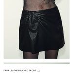 ZARA ruched faux leather mini skirt / skort /shirts Photo 1