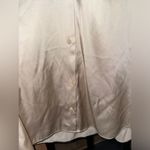Abercrombie & Fitch Abercrombie satin button down shirt long sleeve top champagne beige metallic Photo 4