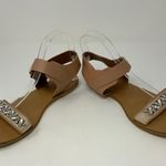 J.Crew Crystal Embellished Jewel Encrusted Open Toe Leather Flats Sandals Shoes Photo 4