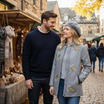 Whimsy Floral Embroidered bohemian coat by monte milano
Size small Yellow Photo 5