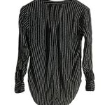 Maeve Anthropologie  Calia Black White Printed Button Front Tunic Top Size 2 Photo 6