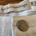 Soft Surroundings  Ultimate High Rise Lace Hem Slim Crop White Jeans Pants 20W Photo 13