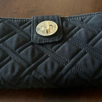 Vera Bradley  RFID TURN LOCK & ZIP ORGANIZER WALLET~BLACK~8” x 5” Photo 0
