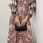 MARIA CHER Dress Womens X Large Pink Red Printed Junin Naibi Southwest‎ Western Size XL Photo 0