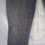 Madewell  9” Mid-Rise Skinny Distressed Black Denim Jeans Raw Hem Womens 30 Photo 4