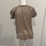 Evereve NWT  Lydia Flutter Sleeve Satin Blouse Sz M Photo 5