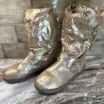 G by Guess  Gold Furry moon Boots Photo 0