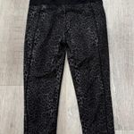 Betsey Johnson Betsy Johnson Gray Cheetah Print Cropped Leggings - Size Large Photo 2