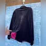 GRETCHEN SCOTT double breasted velvet blazer size small Black Photo 6