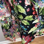 Aryn K  Anthropologie Women's Bold Black Floral Blazer Button Jacket Coat Med Photo 1