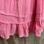 Free People Sachet Pink Fleur Cotton Gauze Tie Strap Tunic Mini Dress Small Photo 5