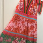 Floral Halter Maxi Dress in Pink and Green Photo 1