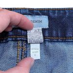 Chico's Womens Platinum Jeans Dark wash distressed slight fading on pocket Sz 1/M Photo 6