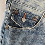 True Religion  Vintage Butterfly Embroidered Beaded Low Rise Cutoff Jeans Size 27 Photo 3