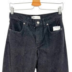 ZARA The Panelled Slim High Rise Slim Fit 4-Pocket Jeans Black Denim Size US 2 Photo 3