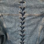 Sandro  Blue Denim jacket with lace-up details Size 34 Photo 10