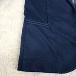 Skies Are Blue  Asa Knit Blazer Medium Navy Blue Open Front Office Career New Photo 6