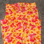 Old Navy  Women's Straight Leg Pants - Pink and Yellow Floral Photo 1