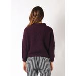 CHRISTINA LEHR Birch Alpaca Sweater Size Large Cable Knit Red Wool Photo 11