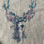 Aeropostale  Sweatshirt Women’s XL Gray Free State Darling Deer Artsy Soft Y2K Photo 3