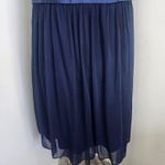 David's Bridal  Navy Blue Halter Style Dress Photo 2